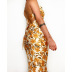 flower print slim backless slip dress NSCXY122369