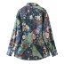 camisa de manga larga con estampado floral verde NSLAY122750