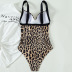 sexy low-cut leopard print one-piece swimsuit NSOLY122443