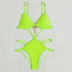 sexy traje de baño bikini verde de una pieza NSOLY122471