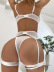 mesh lace embroidery hollow with underwire underwear set NSSSW122534