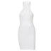 solid color sleeveless wrapped chest hollow tight dress  NSLKL122552