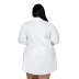 plus size lace-up bow lapel long-sleeved contrast color shirt dress NSHBG122587