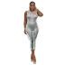 personality body print sleeveless tight dress NSHBG122619