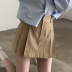 pleated solid color high waist slim skirt NSGWY122773
