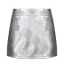 high waist slim short bright silk skirt NSGWY122782