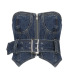Chaleco de mezclilla delgado con cinturón superior de tubo sin espalda con costuras de cremallera NSGWY122786