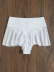 pantalones cortos de baño con costuras de malla de color sólido con borde volador de cintura alta NSCSY122793