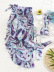 mesh print sling ruffle lace-up bikini three-piece set NSCSY122796