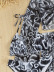 Conjunto de cuatro piezas de bikini de cintura alta de manga larga con cordones y cuello colgante con estampado de malla NSCSY122804