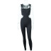 zipper solid color hollow sleeveless mid-waist tight jumpsuit NSJYF122952