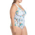 floral printed lace one-piece swimsuit NSYLH122964