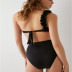 solid color lace stitching single-shoulder one-piece swimsuit NSYLH122978