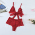 solid color embroidery lace hollow two-piece underwear NSMDS123009