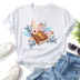 summer Flower Bible book pattern printing short-sleeved round neck T-shirt  NSYID123458