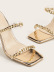 sandalias de tacón alto con cinturón de una palabra y cadena de PVC transparente NSGXL117169