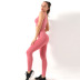 solid color single shoulder strap bra and high waist pants seamless yoga set  NSZJZ117174