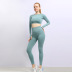 long-sleeved top and high waist hip lift pants yoga set NSZJZ117175