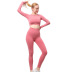 long-sleeved top and high waist hip lift pants yoga set NSZJZ117175