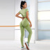 tight-fitting short-sleeved high waist trousers seamless yoga set NSZJZ117179