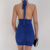 solid color V-neck strapless backless sleeveless slim dress NSHTL117200