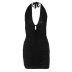 solid color V-neck strapless backless sleeveless slim dress NSHTL117200