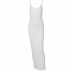 solid color U-neck slim backless slip dress NSHTL117201