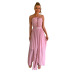 Slim sling Backless lace-up solid color Dress NSJLL117222