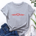 Heart Print short sleeve Loose T-Shirt NSYAY117676
