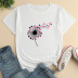 Heart Flower Print Loose short sleeveT-Shirt NSYAY117675