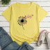 Heart Flower Print Loose short sleeveT-Shirt NSYAY117675