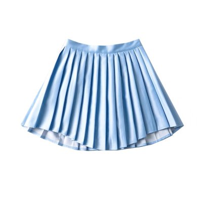 Solid Color High-waist Pleated Short Skirt  NSAM123228