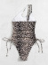 Traje de baño de una pieza con estampado de leopardo y cordón delgado con un solo hombro NSCSY123256
