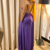 solid color sleeveless off-shoulder round neck wide-leg mopping jumpsuit  NSLHC123463