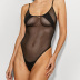 sexy black see-through mesh stitching tight one-piece sexy lingerie  NSLHC123466