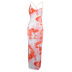 sexy Tie Dye print Backless sling Long Dress  NSLHC123474