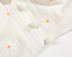 autumn floral print short-sleeved lace-up t-shirt  NSLQS123549