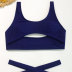 sling hollow backless slim solid color Tankini two-piece set NSLRS123606