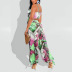 summer print knotted sling top and casual harem pants two-piece set NSJZC123751