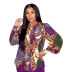 purple printing lantern long-sleeved OL commuter shirt  NSHBG123768