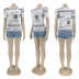dollar printing round neck short-sleeved slim t-shirt NSHBG123783
