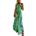 halter neck slim backless printed long dress NSONF123835