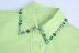 solid color Jewelry Inlaid Neckline long sleeve Poplin Shirt NSLQS123851