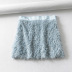 solid color Feather Mini Skirts NSLQS123869