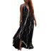 Sleeveless Halter Neck Strap Backless Print Dress NSONF123897