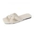 solid color word-neck flat beach Slippers NSHYR123934