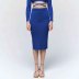 hip wrap high waist slim solid color Knitted skirt NSLAY124984