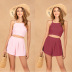 sling backless lace-up solid color top and shorts suit NSHNF117279