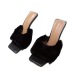 square toe plush crystal high-heel slippers NSGXL117320