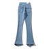 High-waisted solid color flared jeans NSXDX117336